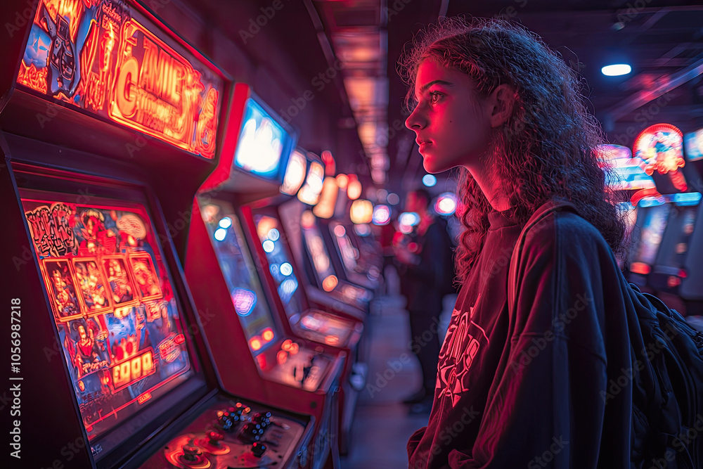 Fototapeta premium futuristic nostalgic games