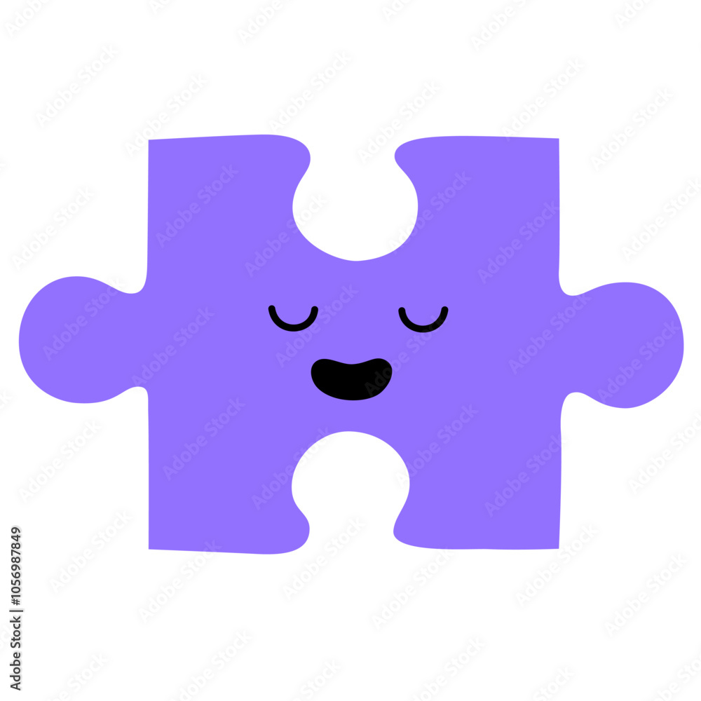 Abstract Puzzle with Face. Emotion. Colored character. Cartoon style. Flat design. Hand drawn trendy Vector illustration. Abstract Puzzle with Face. Emotion. Colored character. Cartoon style. Flat design. Hand drawn trendy Vector illustration.