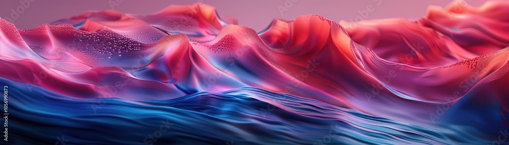 Obraz premium Abstract 3D Mountainscape Shaping Advancements with a Strategic Method, Future Growth, and Creative Visions for Digital Landscapes