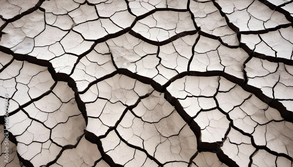 Dramatic Cracked Mud Texture with Bold Contrast and Environmental Impact Dramatic Cracked Mud Texture with Bold Contrast and Environmental Impact