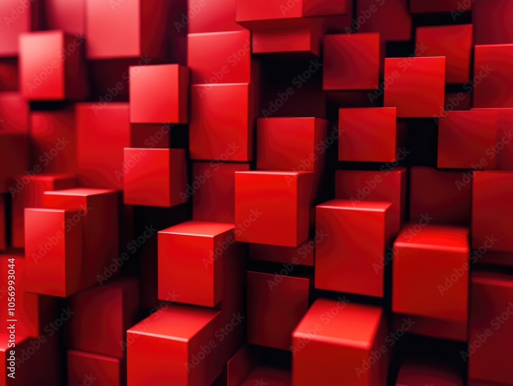 Red Blocks Wall Red Blocks Wall