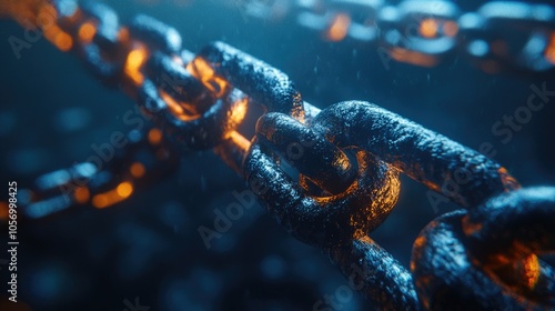 Glowing Chain underwater