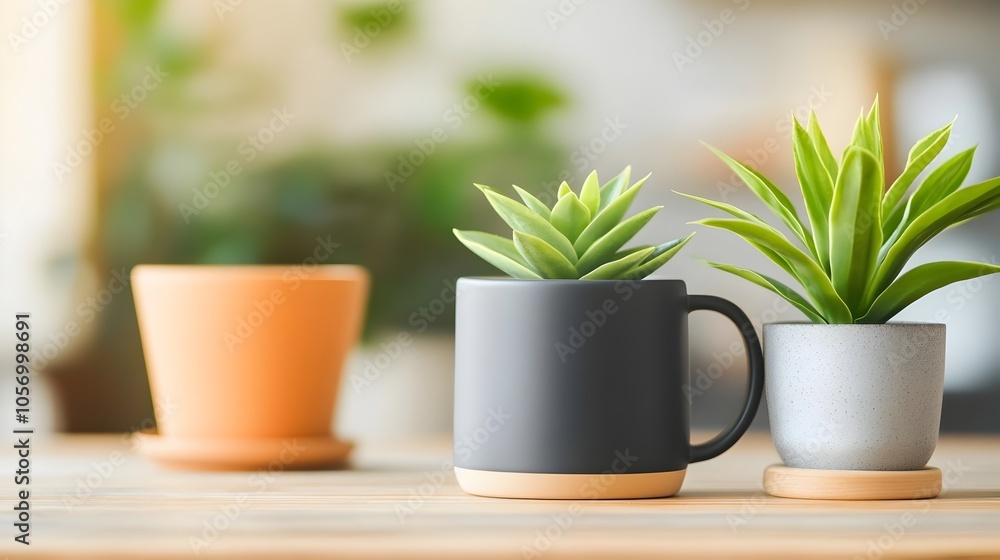 Harmonious Display of Affordable Home Essentials with Vibrant Greenery