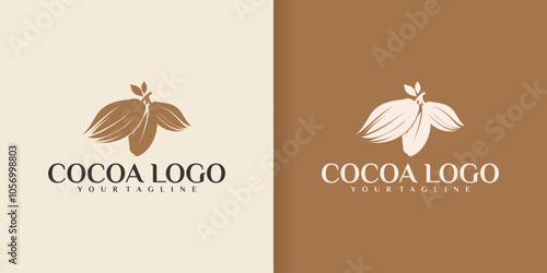 Inspiration for cocoa bean logo designs for processed food, bread and chocolate