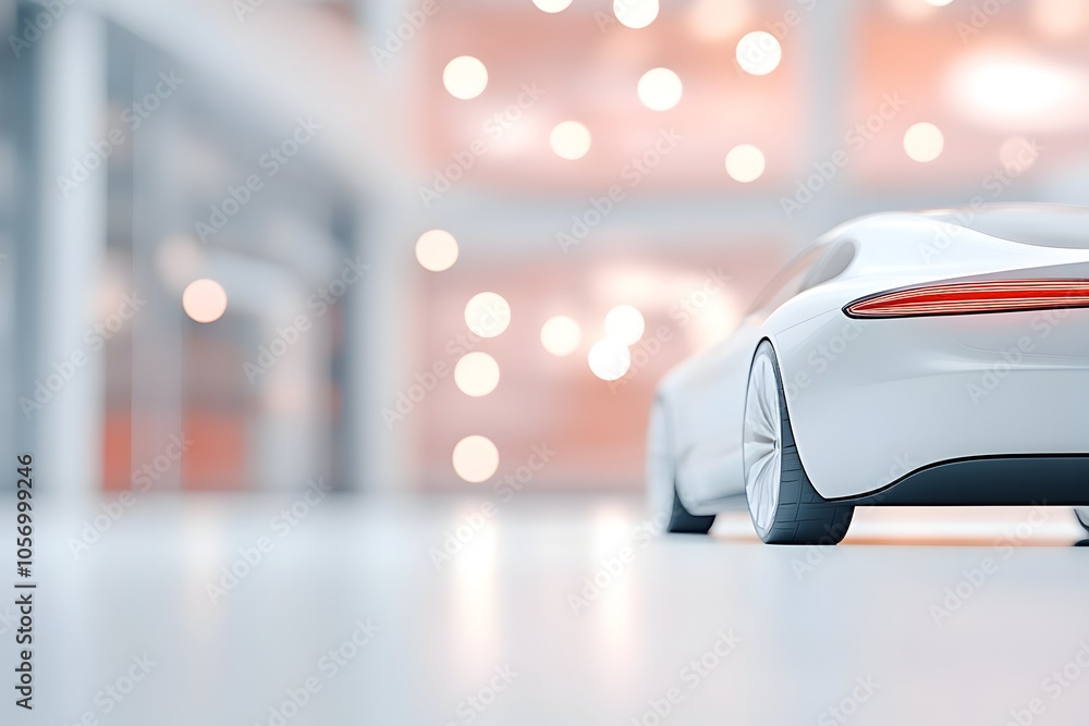 Obraz premium Luxurious Car Displayed in Elegant Upscale Environment Highlighting Premium Design and Technology