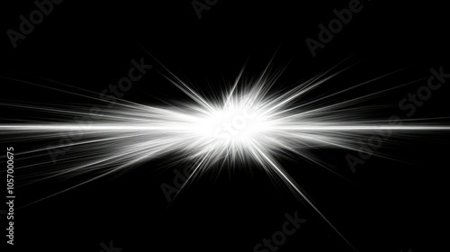 Wallpaper Mural Digital lens flare with a sci-fi effect, featuring white light streaks and a faint halo on black. Torontodigital.ca