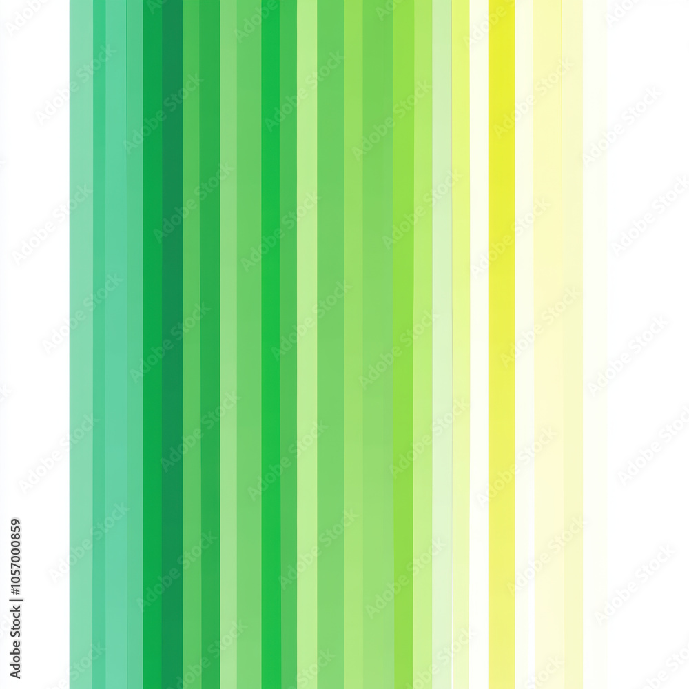 Obraz premium Vibrant green gradient background with stripes transitioning from dark green to light yellow. This design evokes freshness and tranquility, perfect for various creative projects