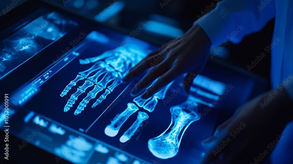 Detailed Ultrasound View of Hand and Arm Anatomy Detailed Ultrasound View of Hand and Arm Anatomy