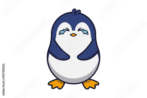 Cute Penguin Crying Illustration