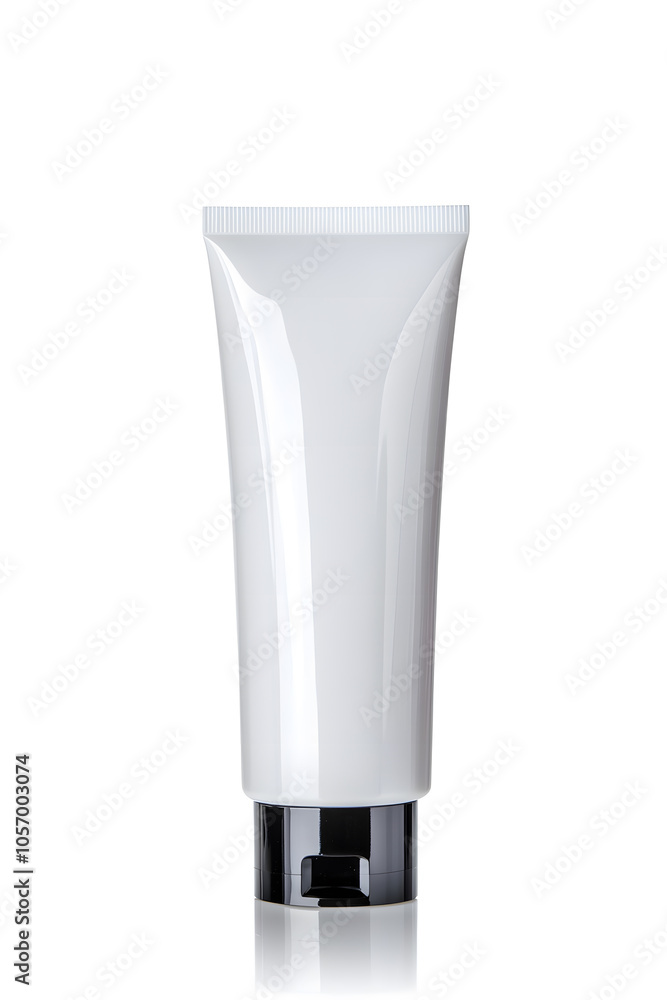 Realistic 3d blank cosmetics cream tube mockup template isolated on white background Realistic 3d blank cosmetics cream tube mockup template isolated on white background