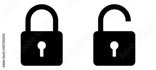 Lock icon set. privacy icon , secure private security icons - padlock icon button - Keyhole icon, Door key hole button
