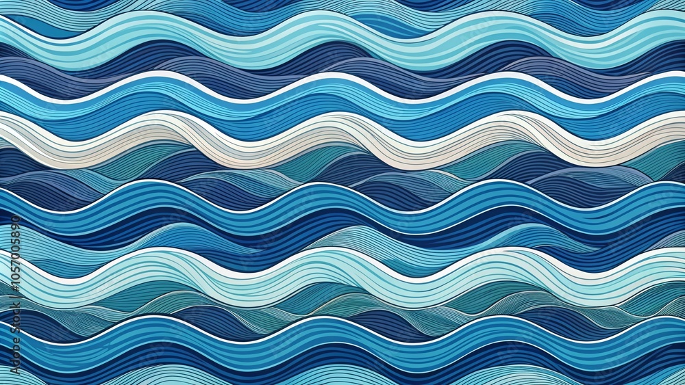 Beautiful Decorative Wavy Curling Lines Texture for Sea Waves Background Design Beautiful Decorative Wavy Curling Lines Texture for Sea Waves Background Design