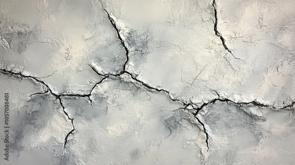 Obraz premium Painted stucco wall with slight cracks and rough texture, capturing a warm and lived-in feel in natural light.