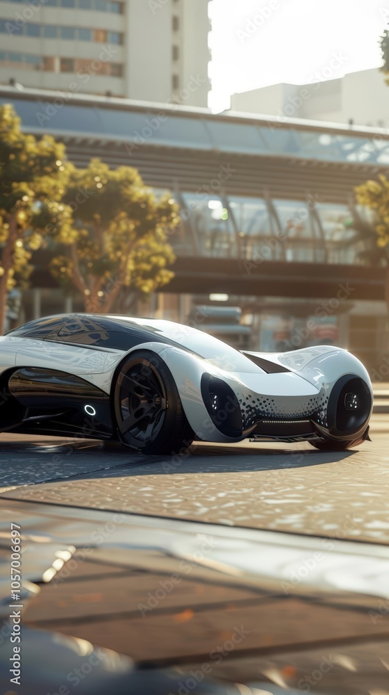 Dive into the world of sustainable transportation with a dynamic 3D visualization of an electronic electric car Dive into the world of sustainable transportation with a dynamic 3D visualization of an electronic electric car