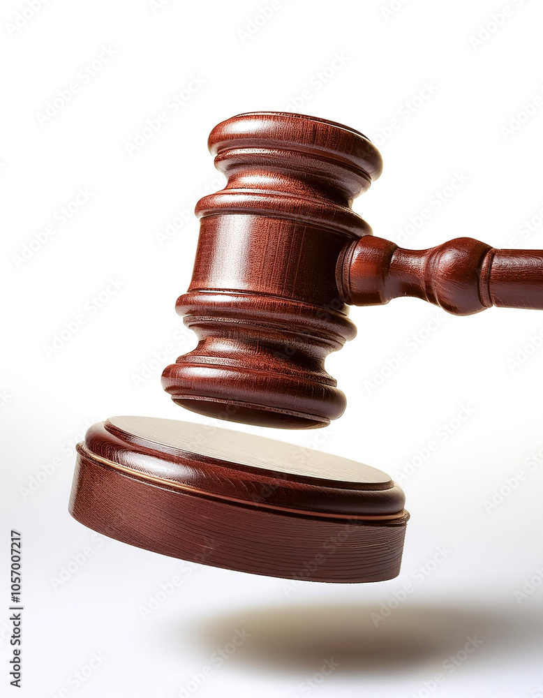 Gavel floating or flying isolated white background Gavel floating or flying isolated white background
