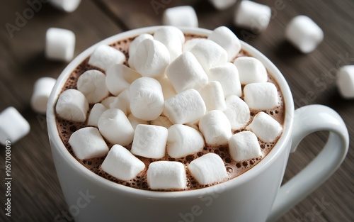 cup of choco with marshmallows