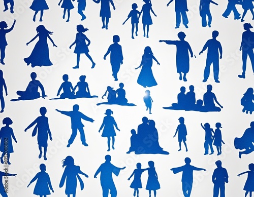 Blue Silhouettes of Innocent Children: Observing International Missing Children's Day