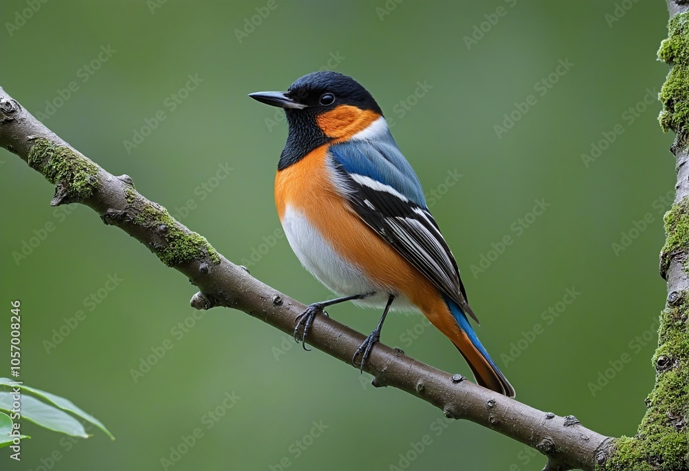 Elegant Migratory Bird on a Branch: Celebrating World Migratory Bird Day Elegant Migratory Bird on a Branch: Celebrating World Migratory Bird Day