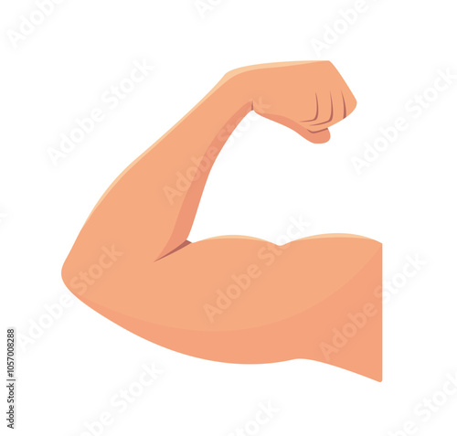 Strong Muscular Arm vector illustration