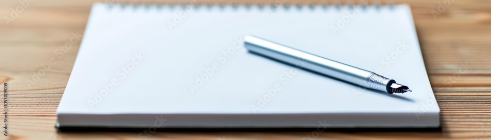 Empty therapist's notepad, pen nearby Empty therapist's notepad, pen nearby
