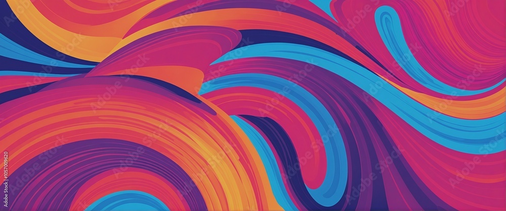 Vibrant Retro Summer Abstract Shapes with Grainy Noise Texture Vibrant Retro Summer Abstract Shapes with Grainy Noise Texture