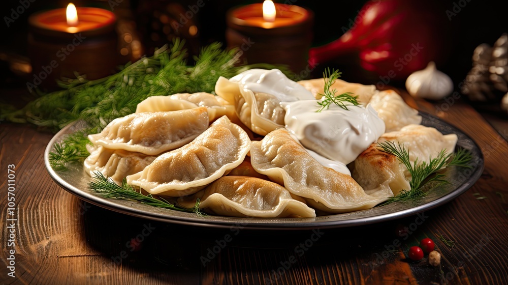 Christmas traditional dish pierogi Christmas traditional dish pierogi