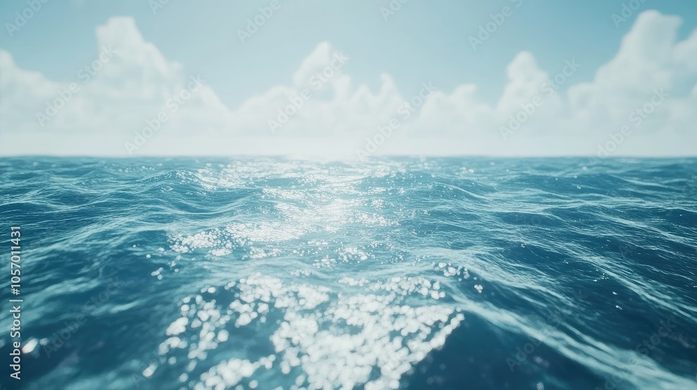 Surface of blue water with gentle waves and soft ripples, a blurred effect capturing calm and serene atmosphere of open water. Surface of blue water with gentle waves and soft ripples, a blurred effect capturing calm and serene atmosphere of open water.