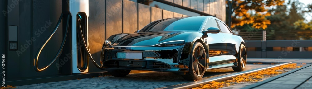 Express the sophistication of electric vehicles in a mesmerizing 3D illustration Express the sophistication of electric vehicles in a mesmerizing 3D illustration