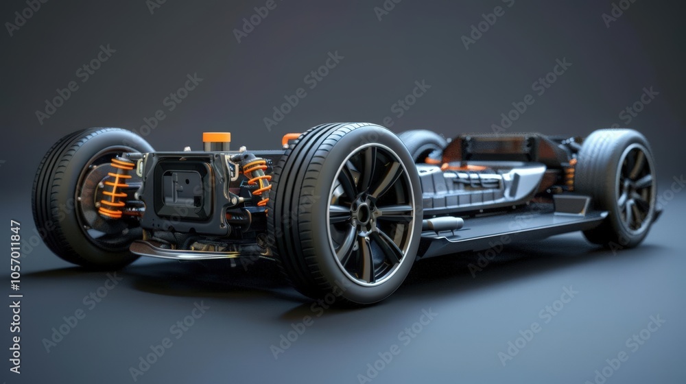 Express the sophistication of electric vehicles in a mesmerizing 3D illustration Express the sophistication of electric vehicles in a mesmerizing 3D illustration