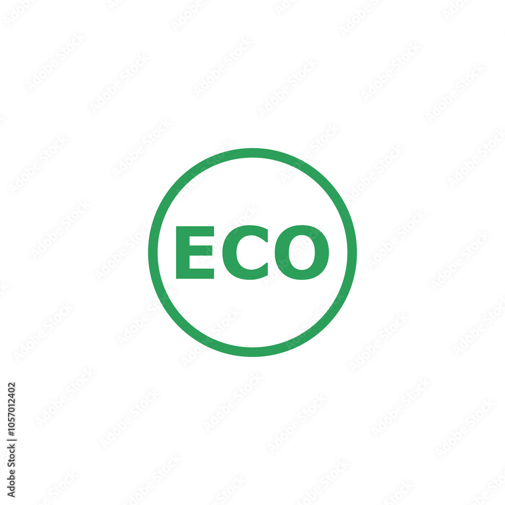 Eco circle icon isolated on transparent background Eco circle icon isolated on transparent background