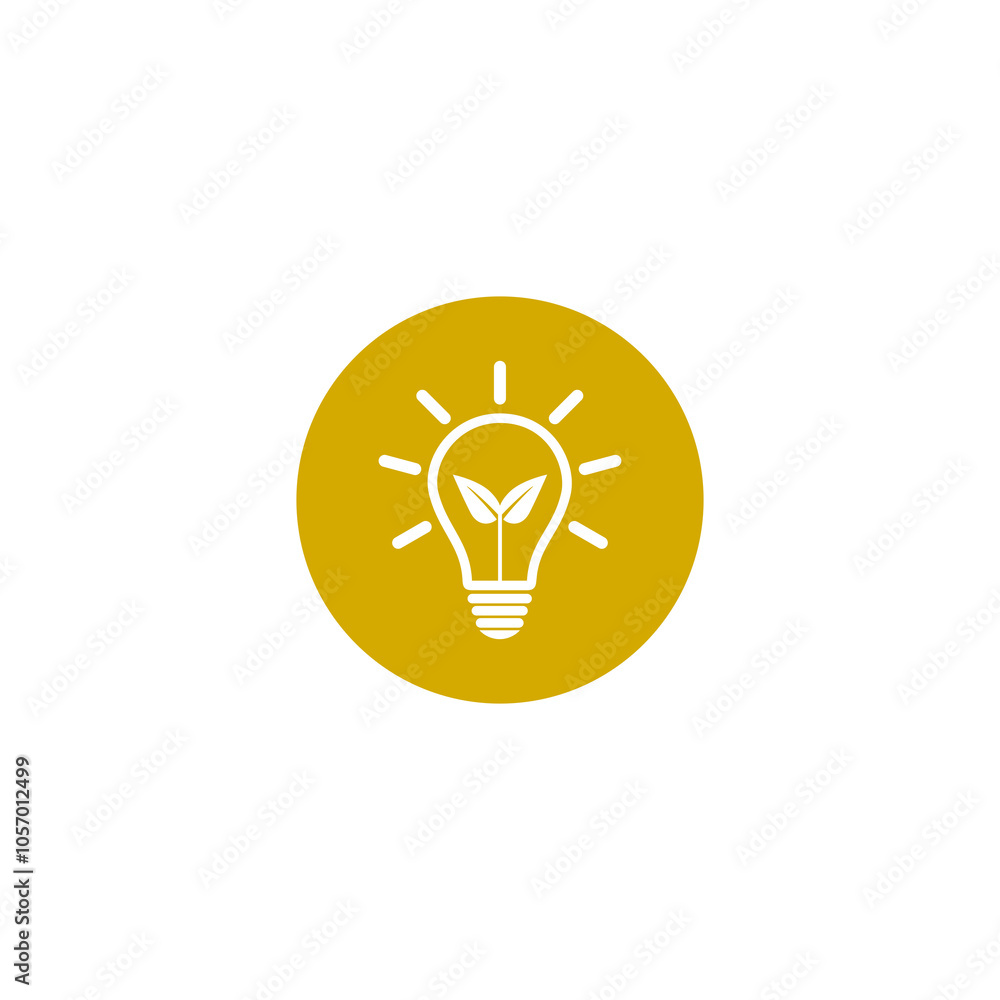 Eco light bulb icon isolated on transparent background Eco light bulb icon isolated on transparent background