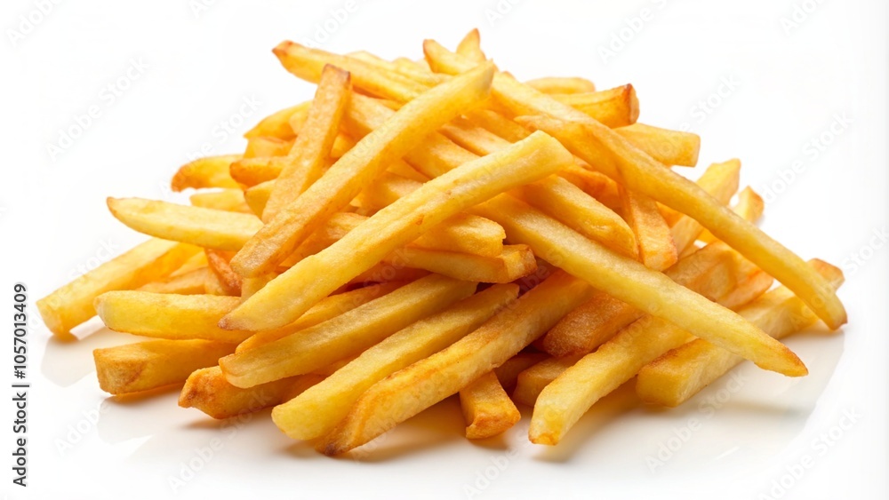 French fries are isolated on a white background. French fries are isolated on a white background.