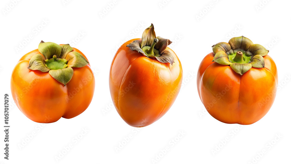 Set persimmon on a transparent background. Set persimmon on a transparent background.