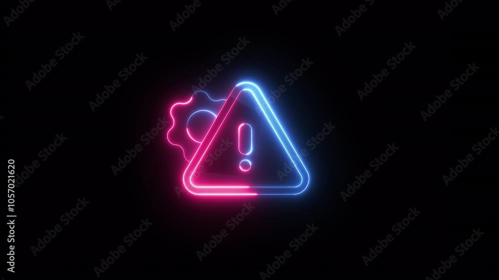 Glowing neon Incident text icon sign animation. Glowing neon Incident text icon sign animation.