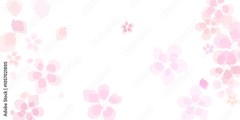 Pink sakura blossom falling parts. Peach flolwer petals natural decor. Pink sakura blossom falling parts. Peach flolwer petals natural decor.