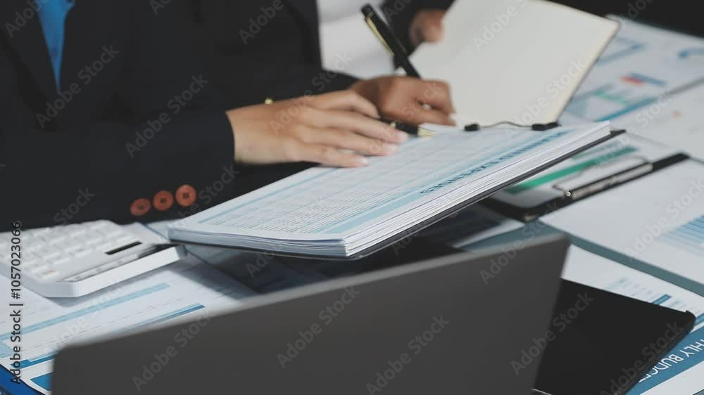 Fund managers team consultation and discuss about analysis Investment stock market at office Fund managers team consultation and discuss about analysis Investment stock market at office