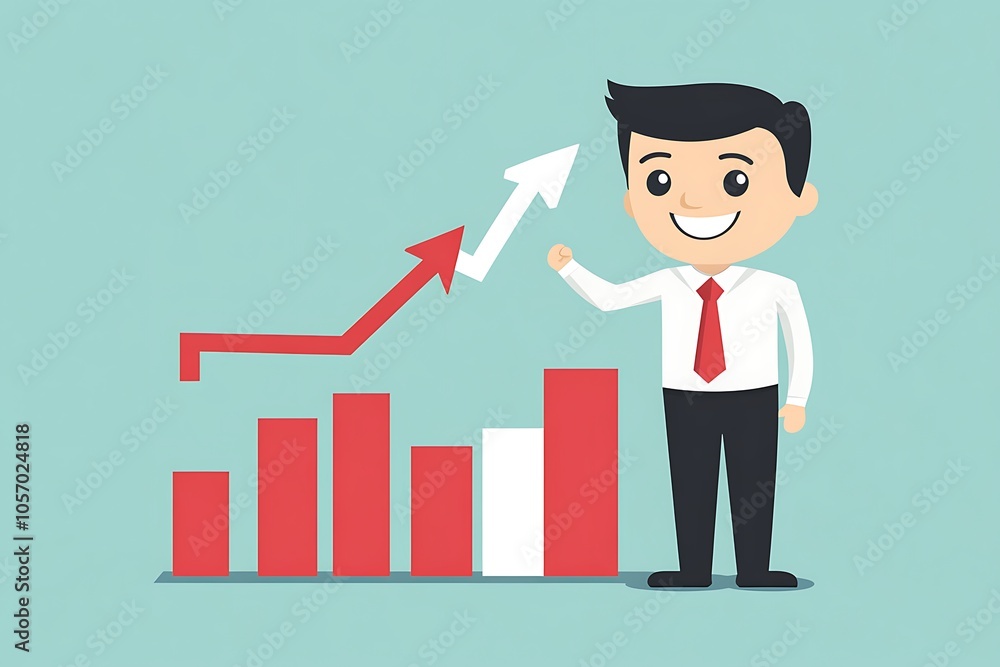 Achieve Success with Growth Chart and Positive Mindset Achieve Success with Growth Chart and Positive Mindset