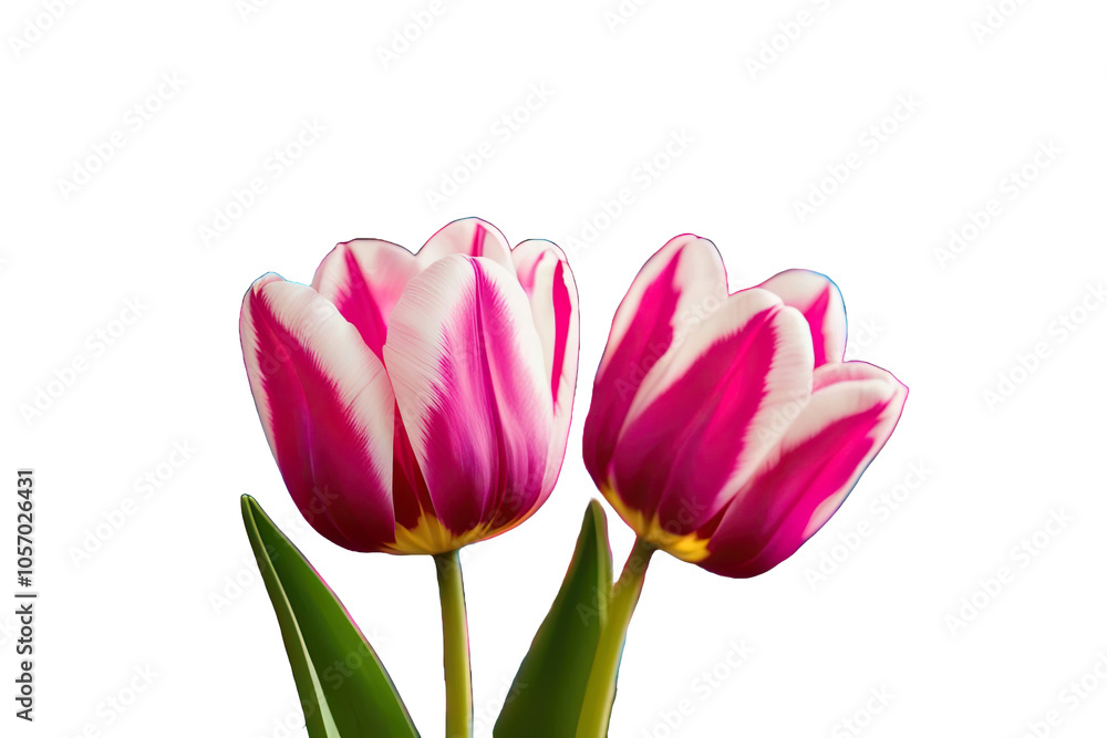 Pink and White Tulips isolated on white background,transparent,Perfect for greeting cards, posters, or any spring/floral-themed project. Pink and White Tulips isolated on white background,transparent,Perfect for greeting cards, posters, or any spring/floral-themed project.