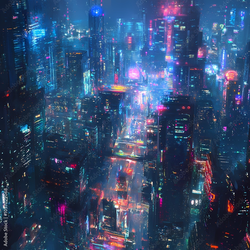 Fototapeta premium Tech savvy city