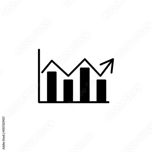 Average icon flat line symbol set.