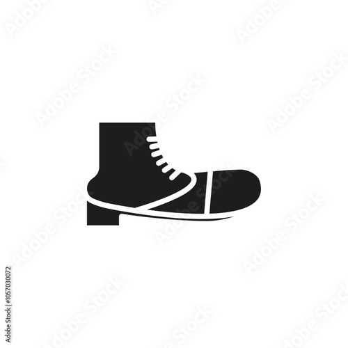 brisk boots icon flat line symbol set.