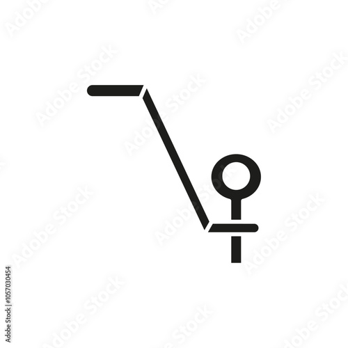 car towbar icon flat line symbol set.