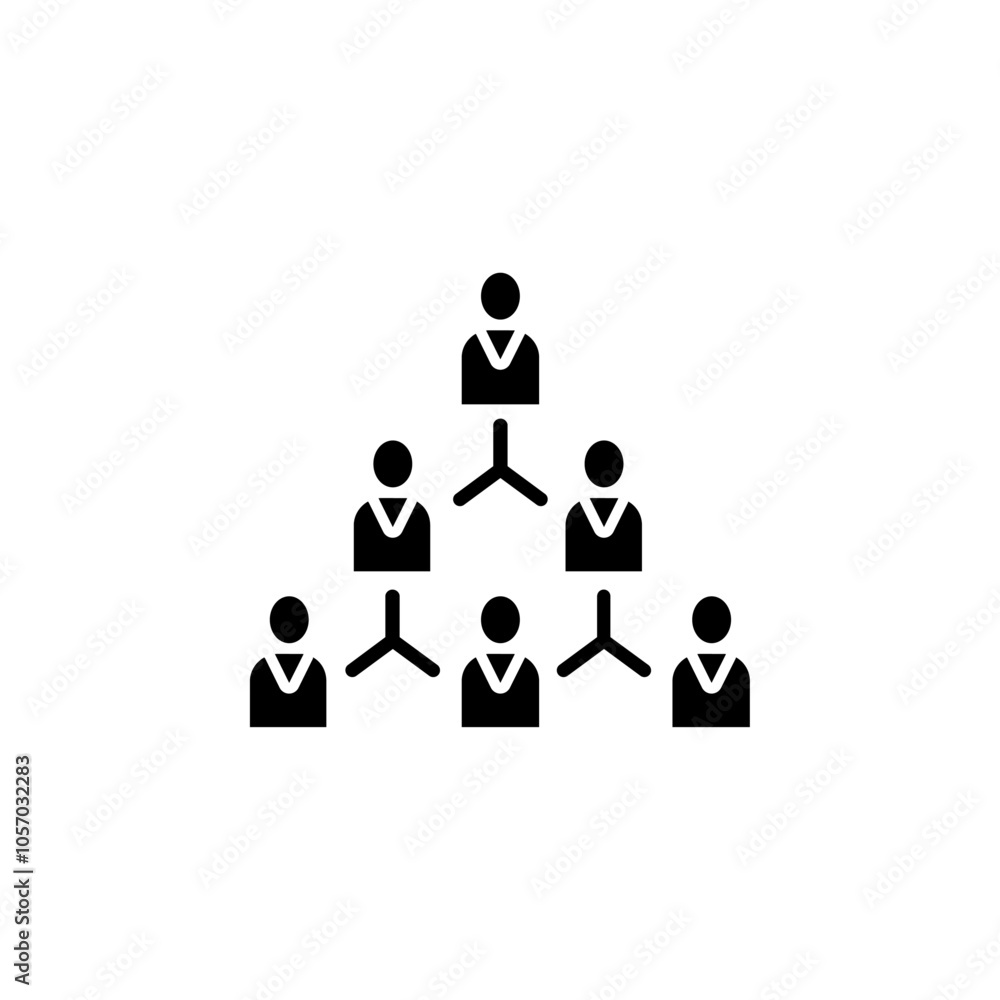 hierarcheal straucture icon flat line symbol set. hierarcheal straucture icon flat line symbol set.
