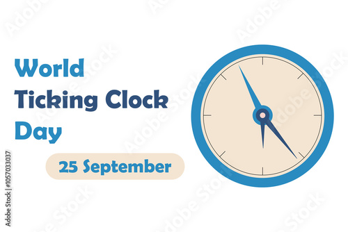 Flat vector illustration world watch day. Autumn holiday banner.