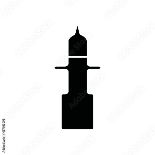 nasal spray bottle icon flat line symbol set.