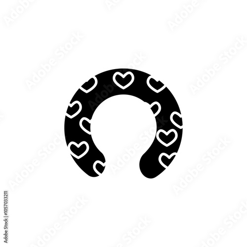 Nursing pillow icon flat line symbol set.