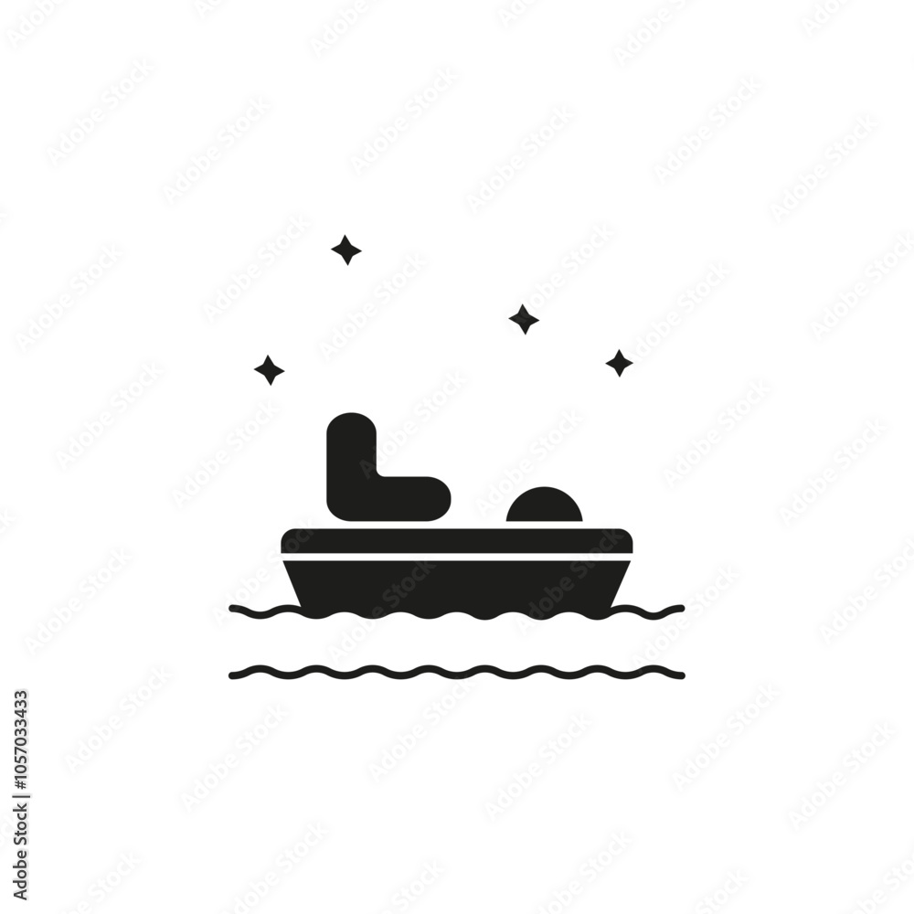 pedalo icon flat line symbol set. pedalo icon flat line symbol set.