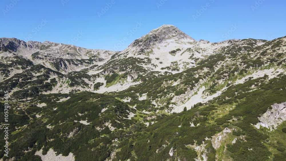 Amazing Aerial view of Pirin Mountain around Banderitsa River, Bulgaria Amazing Aerial view of Pirin Mountain around Banderitsa River, Bulgaria