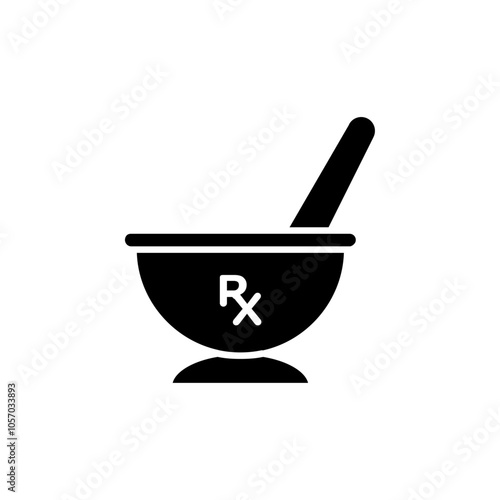 RX ICON flat line symbol set.