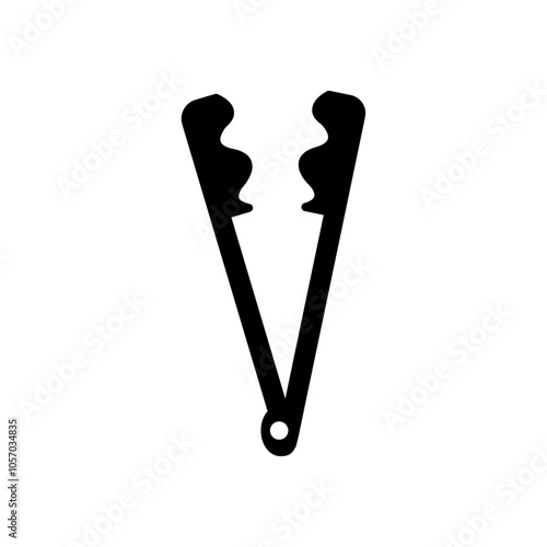 tong icon flat line symbol set.